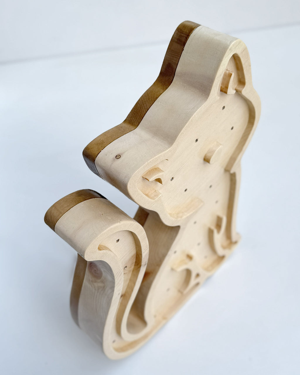 Lampada in Legno Massello di Cirmolo - Meow 01 - Fatta a Mano in Italia